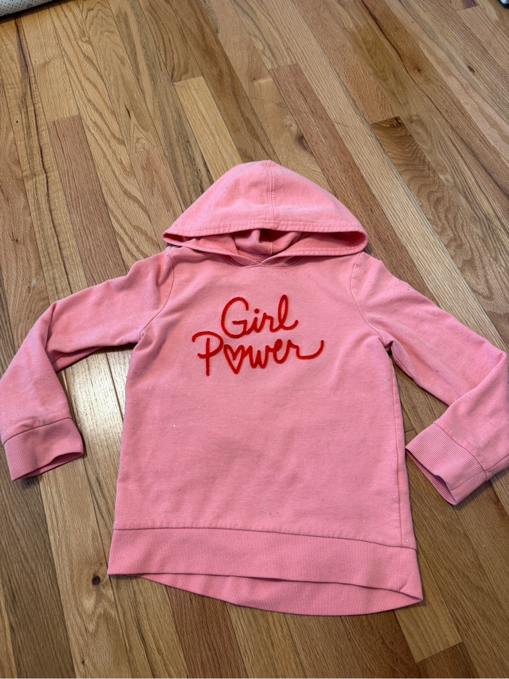 Cat & Jack Pink "Girl Power" Hooded Sweatshirt